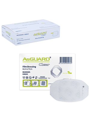 AsGUARD Clear Film Wound Dressing Sterile 6 x 7cm