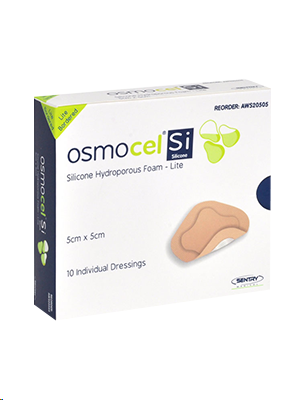 Osmocel Si Silicone Foam Lite 5x5cm Bordered