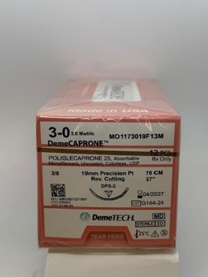 DemeCAPRONE 3/0 19mm 3/8 R/C