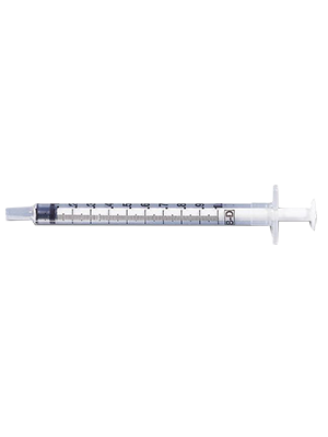 BD Syringe 1ml Tuberculin Luer Slip (Plastipak)