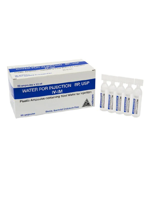 Water for Injection 10ml x50 amps