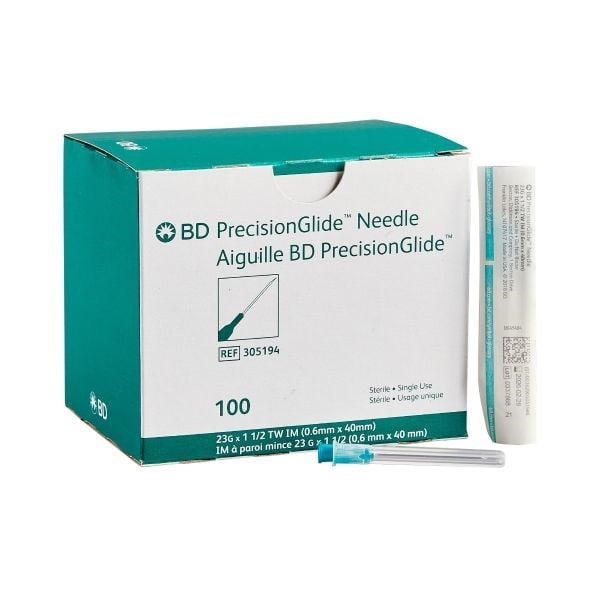 BD Hypodermic Needle 23g x 1.5" Thin Wall 