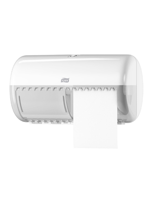 Tork Twin Toilet Roll Dispenser White T4