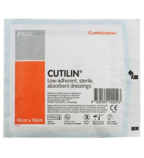 S&N Cutilin Low Adherent Dressings 10x10cm - Pk/100