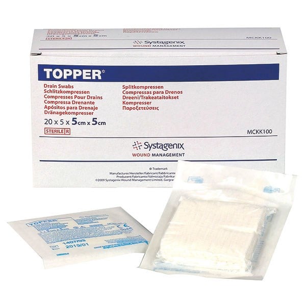 Topper Drain Swabs 5cm X 5cm