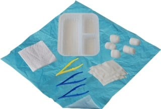 Dressing Pack With Non-Woven Swabs & Balls