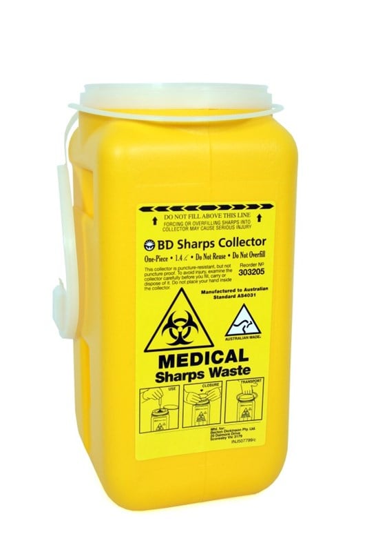 BD Sharps Disposal One-Piece 1.4 Litre