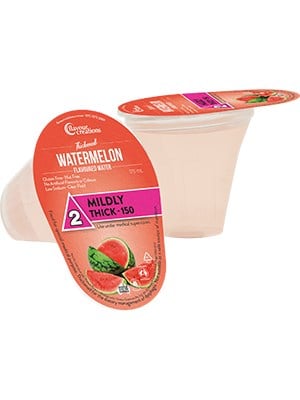 Flavour Creations Watermelon Flavoured Thickened Water 175mL Level 2 Mildly Thick - 24 Pack