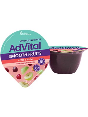 AdVital Nutritionally Complete Smooth Fruits Apple and Plum 120g - 12 Pack