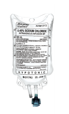 Saline Solution 0.45%, Sterile