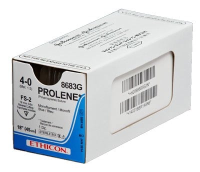 Ethicon Suture Prolene 4/0 PS-2 45cm (blue)