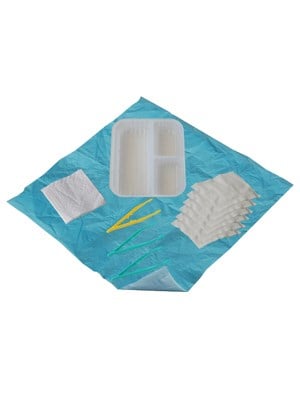 Dressing Pack with Non-Woven Swabs